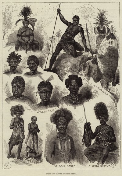 Zulus and Kaffirs of South Africa by Harry Furniss